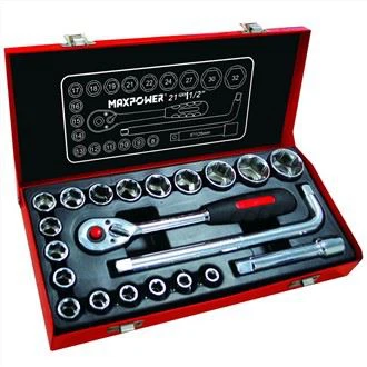 21vnt 1/2'' Dr. Socket veržliarakčių rinkinys